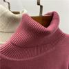 Autumn Winter Turtleneck Fleece Women Sweater Thick Warm Top Bottoming Shirt Inner Pullover Casual Simple Knitted Sweaters Loose Basic Simple Clothing