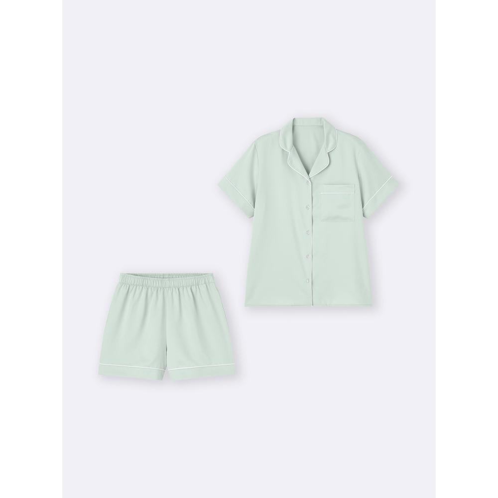 GU by Uniqlo Satin Pyjama Kurzarm Shorts 