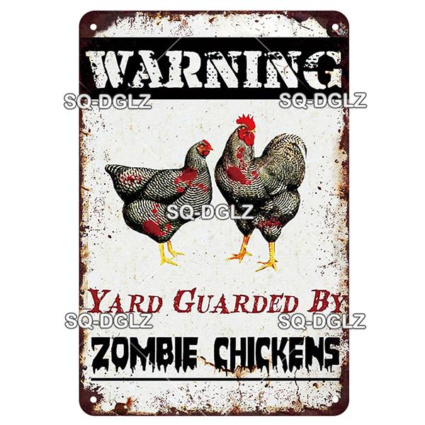 SQ-DGLZ Placă metalică vintage de avertizare Ouă de găini Placă de tablă Placă pentru magazin Home Bar Decor de perete Autocolant Placă de decorare Poster