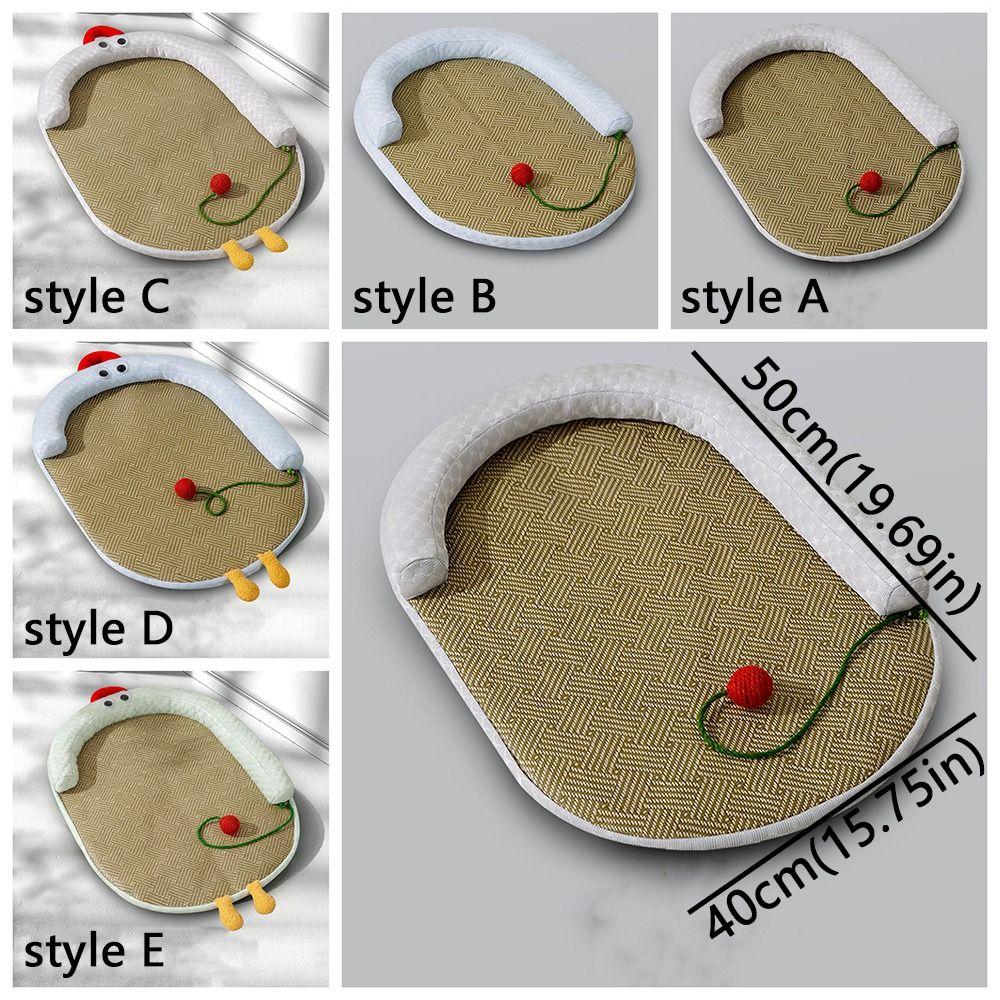 Neck Support Pet Cooling Mat Anti-slip Puppy Kennel Cartoon Pet Nest Mat Household