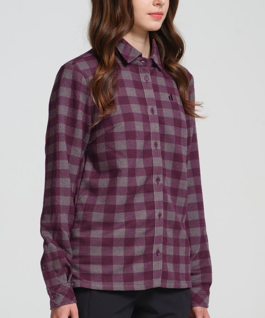 DEUTER Purple Brushed Check Shirt (Women'S)