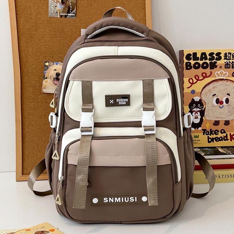 Children's Schoolbags Elementary School Girls Junior High School Students High School Students Splicing High Value Backpacks