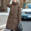 Mode Damen Langer Mantel Winterjacken Kapuze Elegant Locker Dick Warm Übergröße Damen Parkas