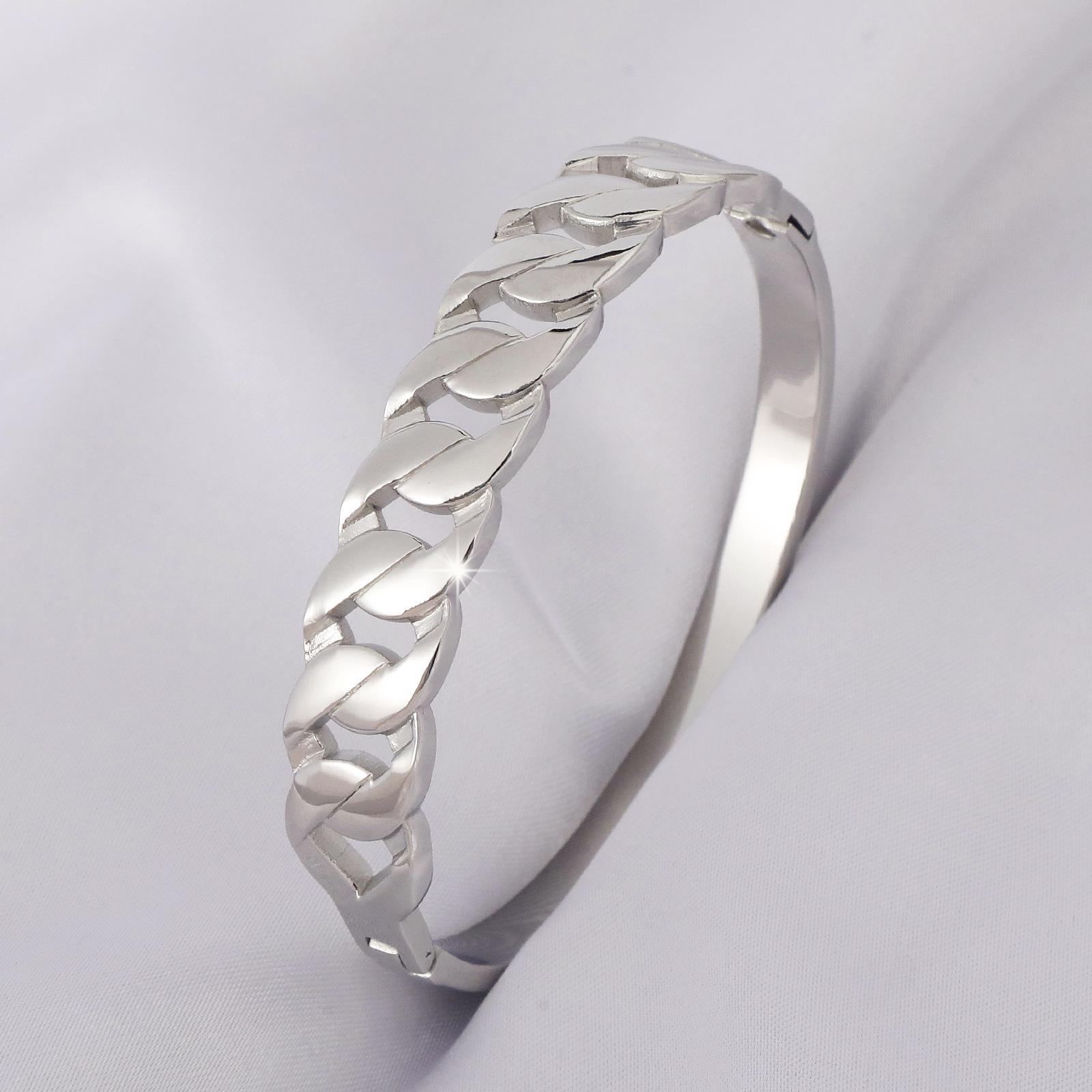 Модный геометрический браслет из нержавеющей стали, штабелируемый - стиль легкой роскоши