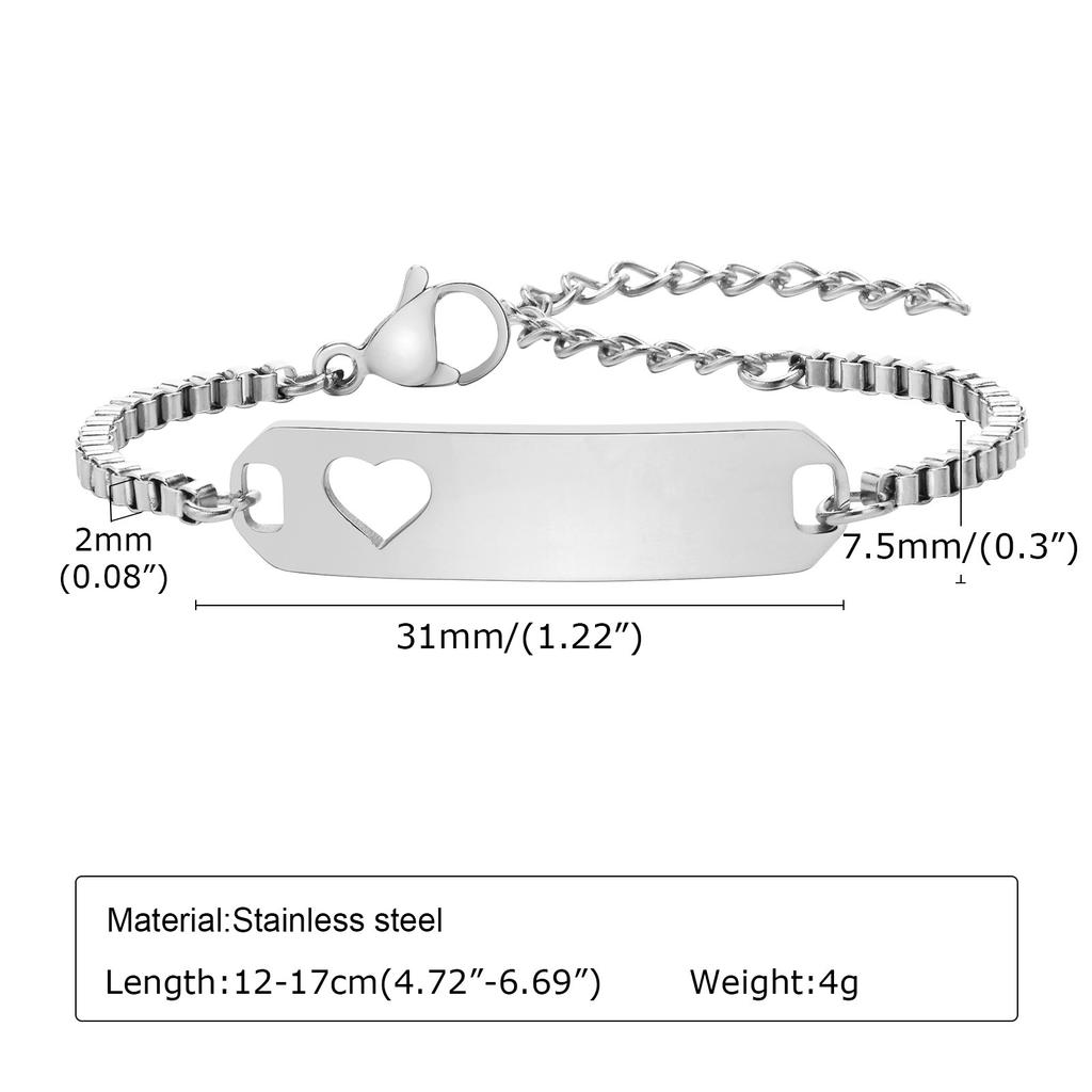 A Variety Of Children'S Curved Brand Stainless Steel Gold Bracelet Women, Fashionable Personality Can Be Engraved 798