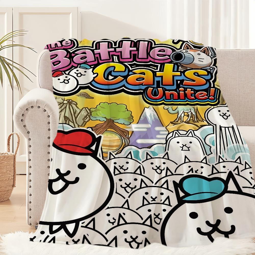 Game art Warm Soft Plush Nap Blankets Sofa rug for Living Room The B-Battle Cats Office Bedroom Home Travel Kid Gifts Flannel