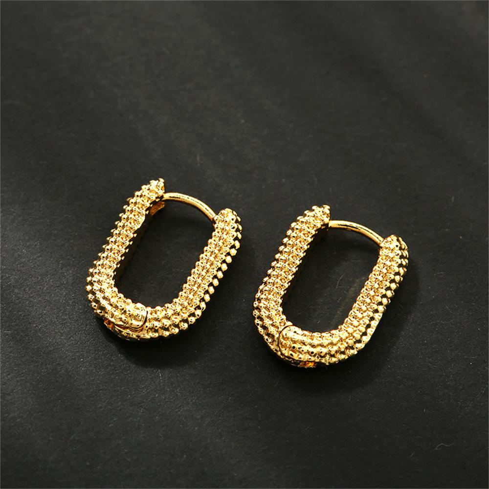 

Simple French Square Alloy Earrings Gold Color Geometric Shape Drop Earring For Women Trendy Party Jewelry Gift