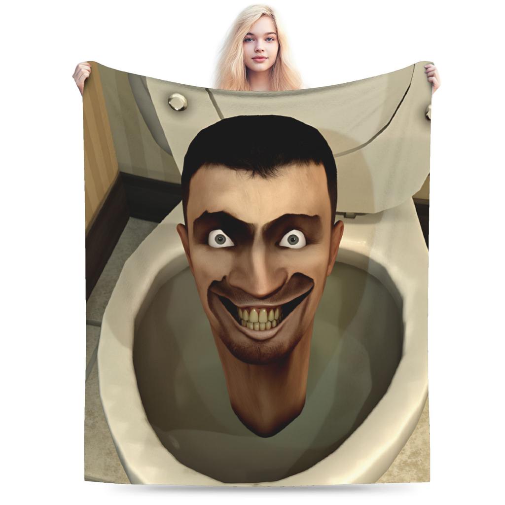 Dark Titan Speakerman Skibidi Toilet Blanket Quality Warm Soft Throw Blanket Winter Boy Girl Home Decor Funny Bedspread