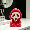 Desktop 3D Printed Skull Decor Halloween Ghost Statue, Cartoon Skeleton Sculpture, Textures Cute Dark Aesthetic Room Accessories Compact Horror
