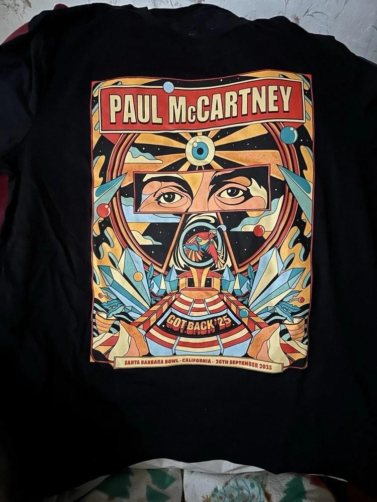 Paul McCartney September 26 2025 Santa Barbara Bowl Merch Reprint T-Shirt Tops Tees Men's Women's