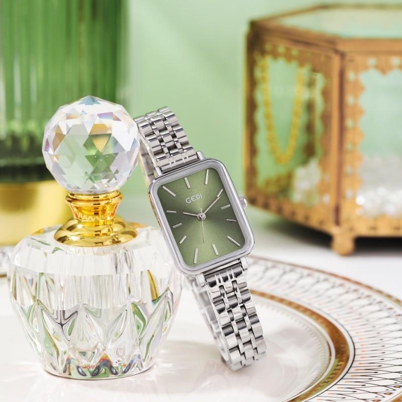 Gedi Ladies Minimalist Stainless Steel Quartz Watch With Waterproof Feature For Elegant Wear