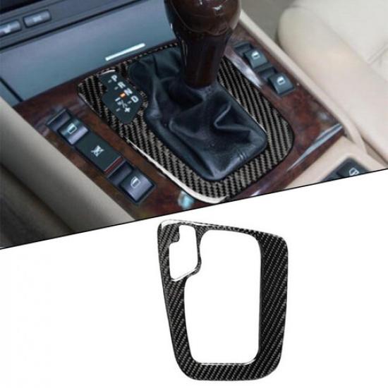 Luxurious Black Carbon Fiber Gear Shift Panel Trim for 3 Series E46