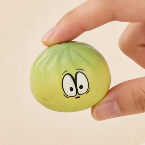 Steamed Bun Slow-Rising Squeeze Toy Soft PU Fidget for Stress Relief Cute Food-Themed Decompression Gadget for Kids Adults