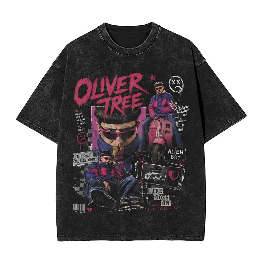 RIP Oliver Tree Memorial T Shirt Hip Hop Washed Cotton Oversize TShirt Vintage for Men Women Streetwear Graphic Printed Tees