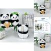 Adorable Plush Panda Keychain Cute Cartoon Animal Pendant Soft Toy With Pp Cotton Filling