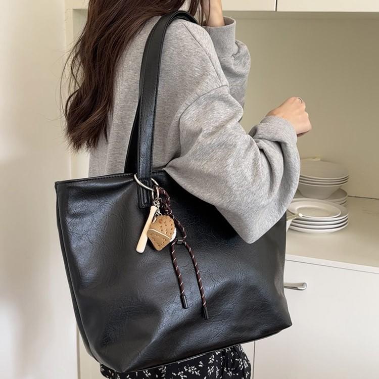 Fashionable Simple Soft Pitot Bag New Large-capacity Commuting Bag Female College Student Shoulder Bag for Class