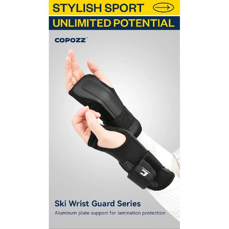 COPOZZ One Pair New Adult Ski Wrist Guard Snowboard Elastic Palm Protection Professional Men Women Skiing Protective Equipment