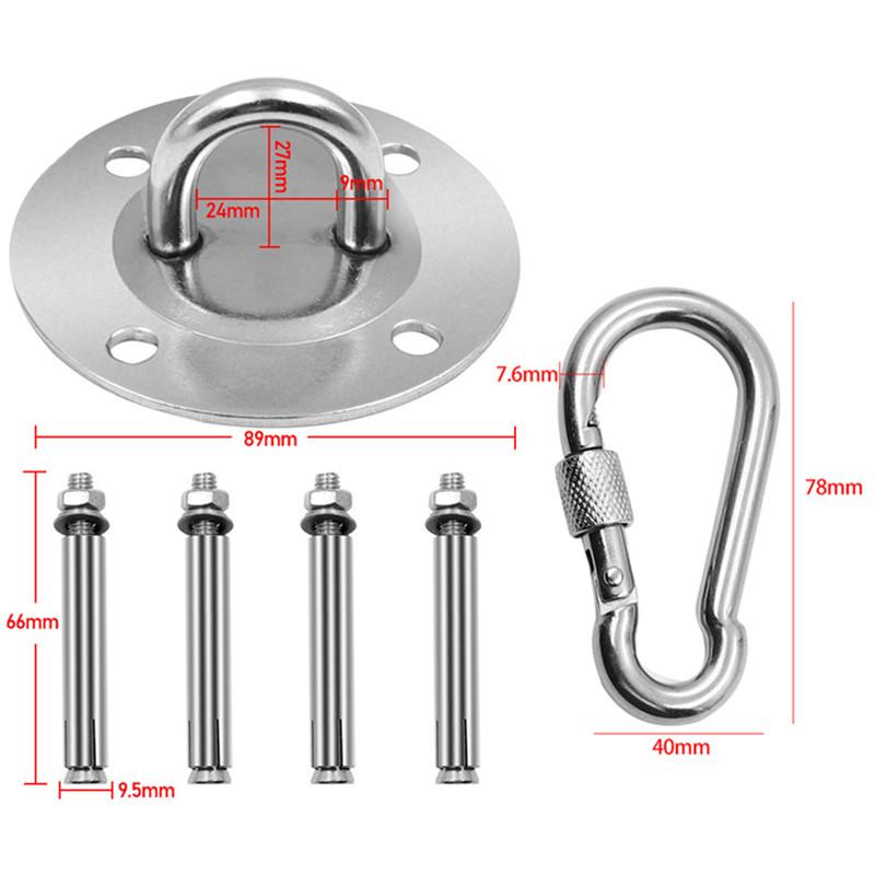 Heavy Duty Swing Hooks Stainless Steel Hammock Wall Mount Anchor Hooks with 4 Screws Aerial Yoga Sandbag Swing Gym Add- Practical Use