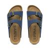 Fashion 2025 New Summer Men's Cork Slippers Suede Leather Mule Clogs Slippers Man Soft Cork Two Buckle Beach Slides Footwear for Men 45