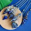 4pcs Lapis Lazuli Pendulum Set, a Lucky, Mystical, and Noble Crystal Widely Used for Various Occasions, Halloween Party Souvenirs, Witch Divination