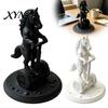 Whimsical Balance Scooter Decor Horse Riding Ornament, 3D Printed Creative Animal Statue, Retro Statue Art Sculpture with Stable Base for Study