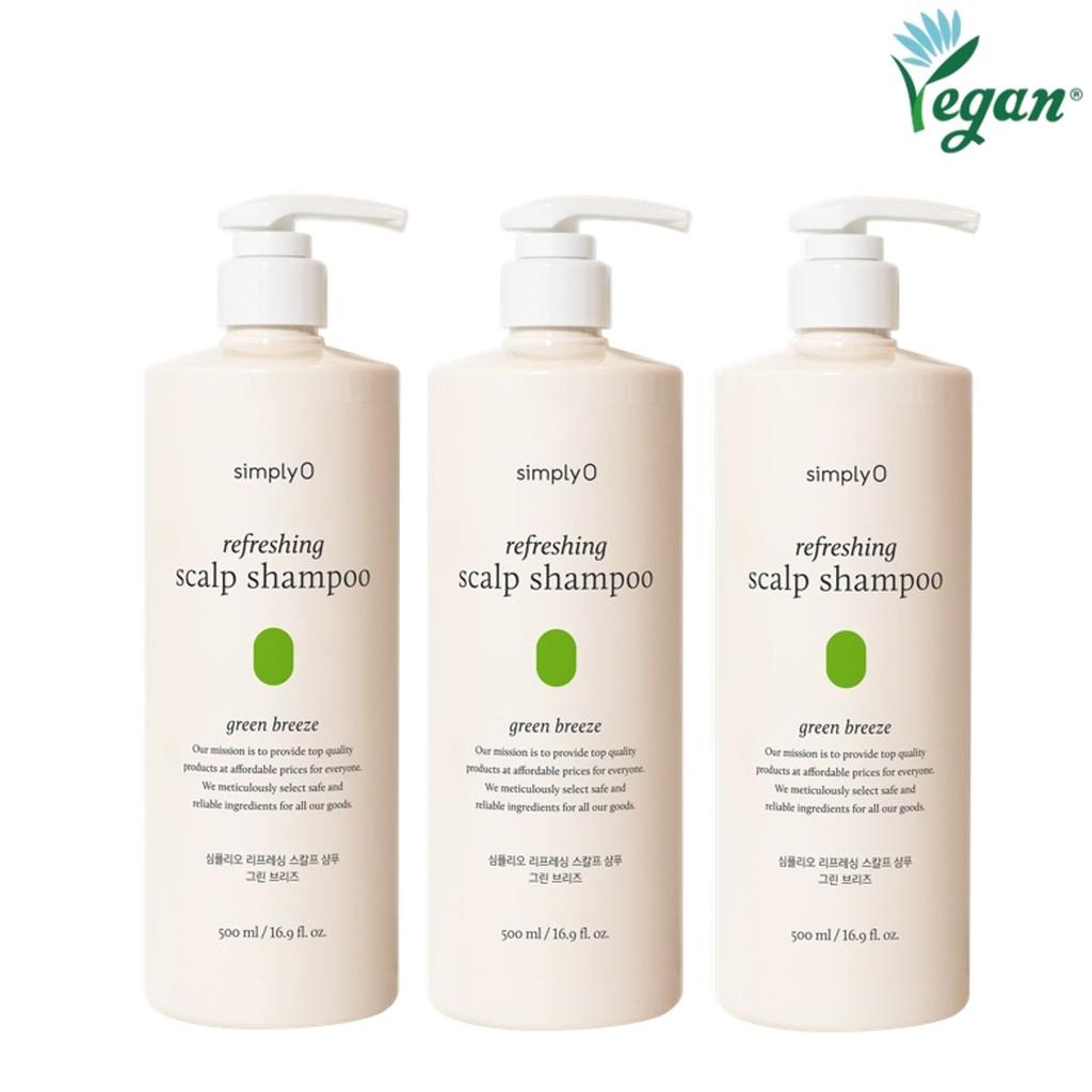 Refreshing Scalp Care Shampoo 500ml (3 Bottles)