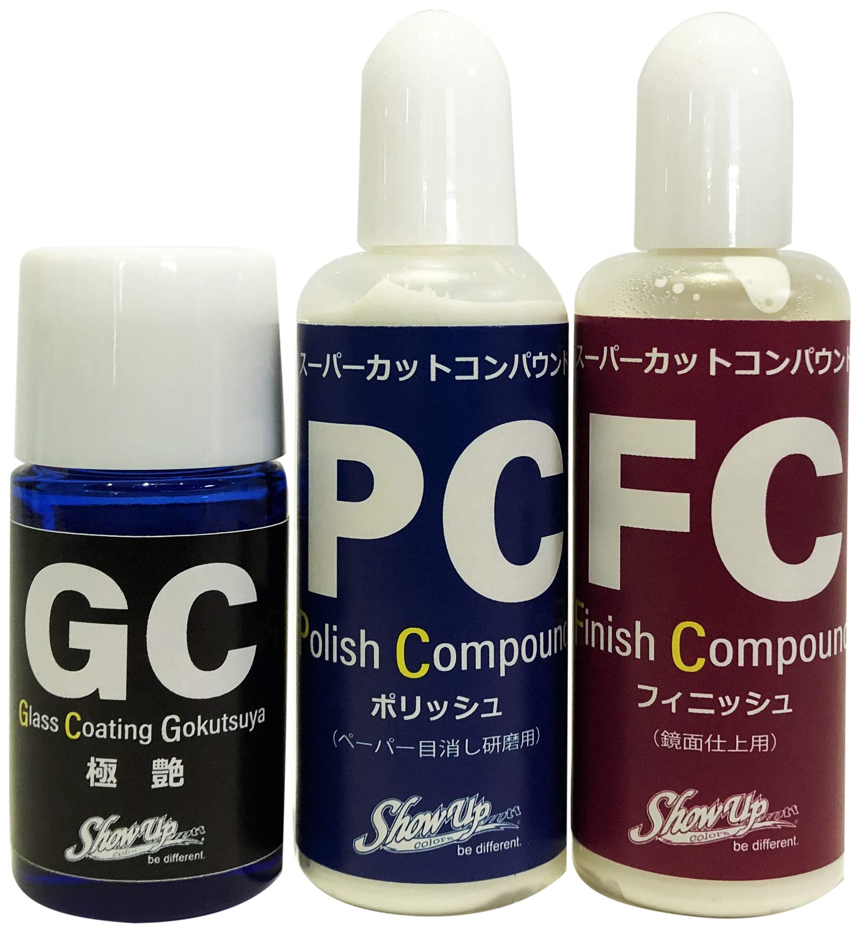 

SHOW UP Hobby Finish Set Save money by purchasing a set of polishing agent and coating 3-Piece - agent! HF-3