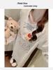 Spring & Autumn Maternity Slimming Long Sleeve Round Neck Princess Nightdress with Breast Pads, Wearable Outdoors