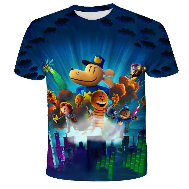 Kreskówka Anime Pies Chłopcy Koszulki Letnia Dziecięca Koszulka z Krótkim Rękawem Urocza Modna Wygodna Koszulka