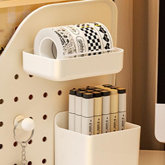 Reading Stand Multi-Grid Desktop Organizer with Elevated Base Rounded Corners to Prevent Book Tipping Macaron Colors for Kids Study Desk Accessory