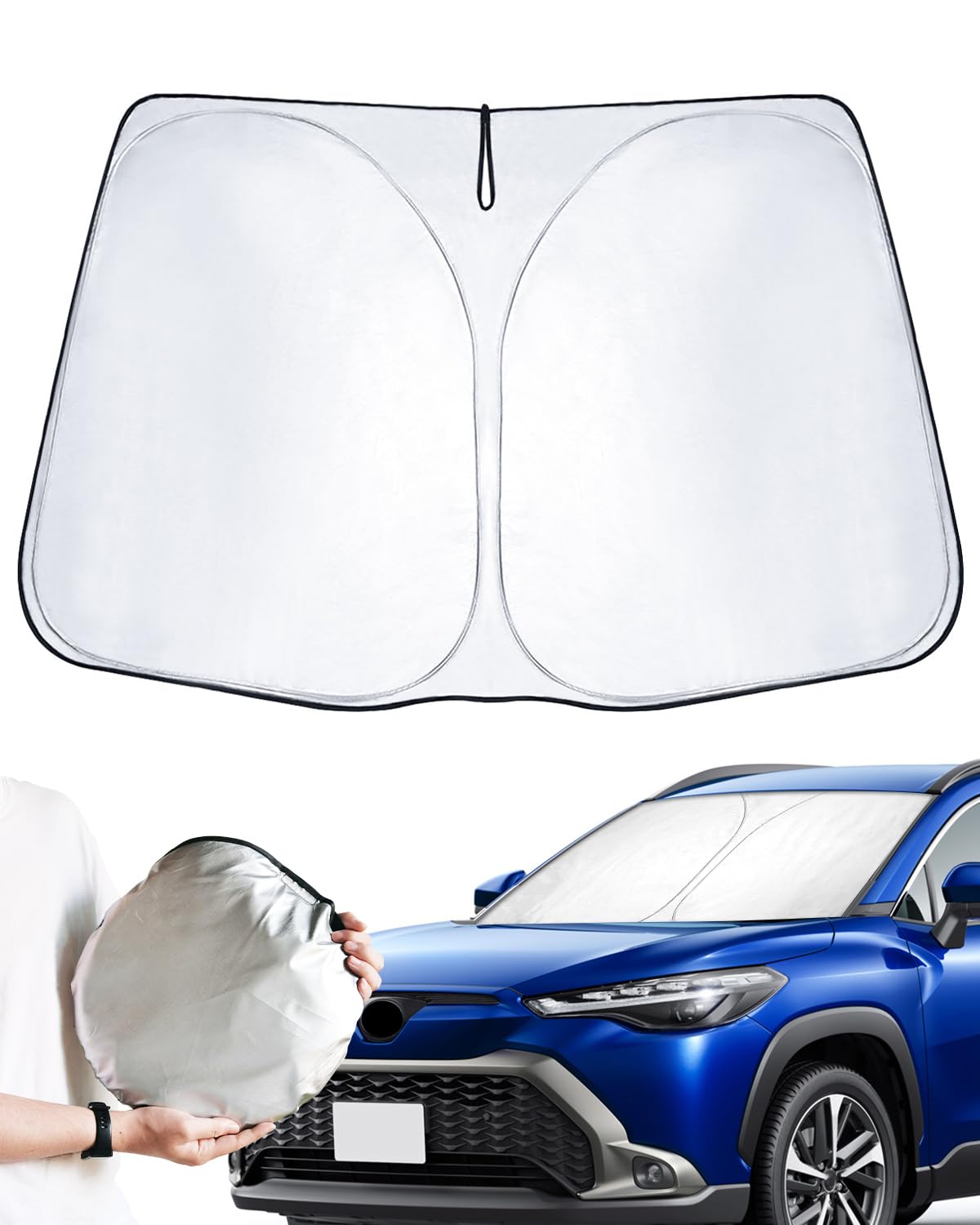 

LANTU Toyota Corolla Эксклюзивно для автомобиля Идеально Предотвращает сон в салоне на заказ УФ-излучение Увеличен Легко установить и хранить Солнцезащитный козырек, Крест,