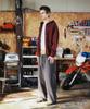 Thevinylhouse Stitch Hoodie Zip-Up Burgundy