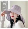 Sunscreen hat women's new summer hat face covering sun hat face mask cool hat UV protection tea picking cycling sun hat