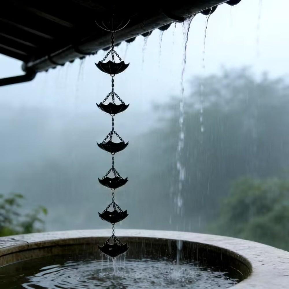 Japanese Style Rain Chain for Gutters 7 Cups Eaves Water Drainage Chain  Landscape