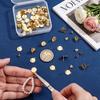 304 Stainless Steel Stud Earring Findings, with Loop and Ear Nuts, Flat Round, Golden, 13x10.5x0.8mm, Hole: 1.2mm, Pin: 0.8mm, 50pcs/box