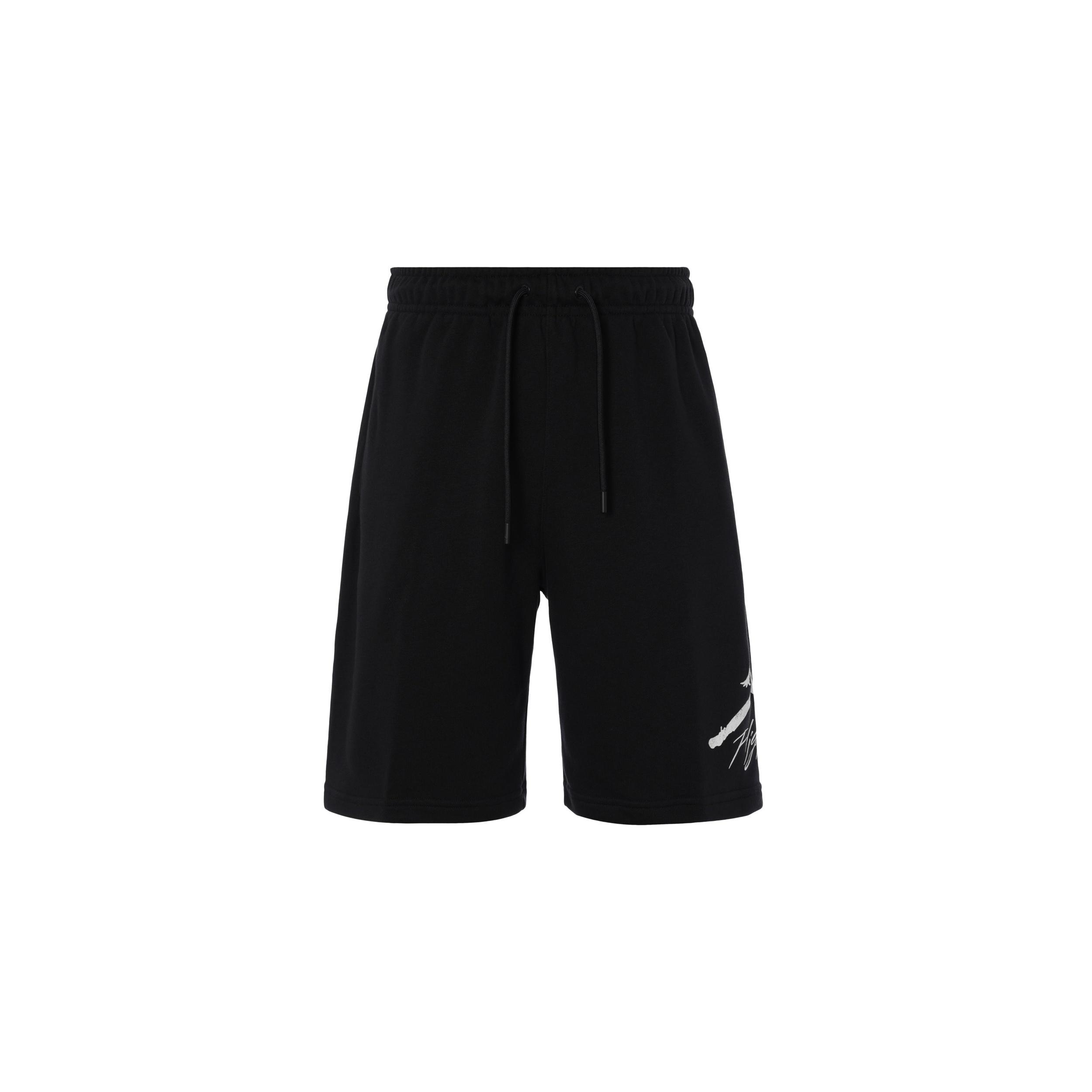 Air Jordan Essentials Fleece Shorts Asia Sizing Black White Men s FV7310-010 L