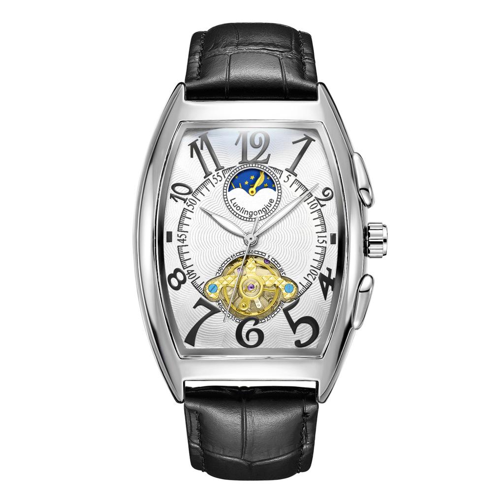 Duke of Lorraine Automatic Mechanical Hollow Tourbillon Sun Moon Star Watch Men's Mechanical Watch
