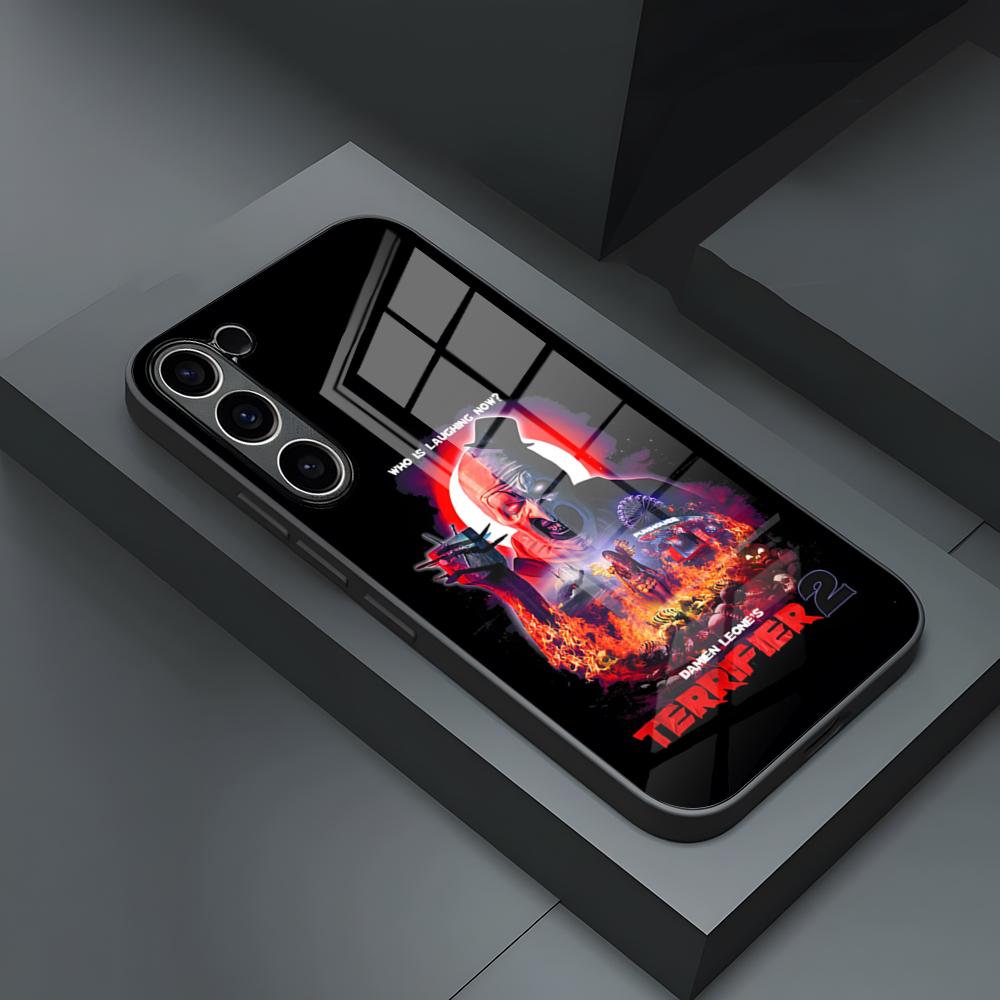 Horror Movie Terrifier Phone Case For S24 Ultra Samsung S23 Fe S22 S20 S21 Plus Galaxy A54 A34 A24 A53 Note 20 Glass Cover