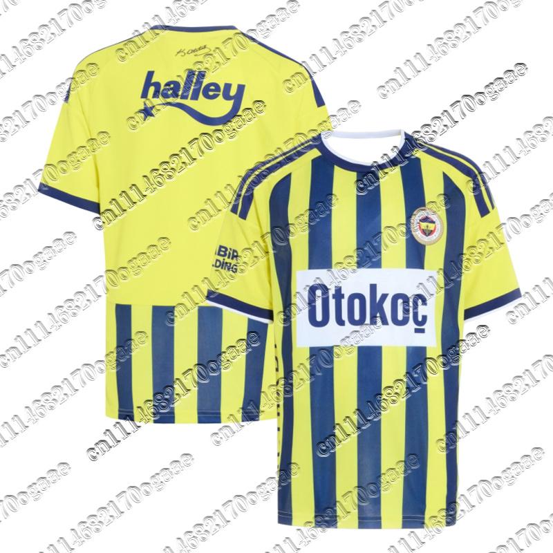 Pánský Y2K Oversized Tým Fan Fotbalový Dres Fenerbahce Domácí Dres Krátký Rukáv Rychleschnoucí Vrchol Sportovní a Denní Street Style Oblečení
