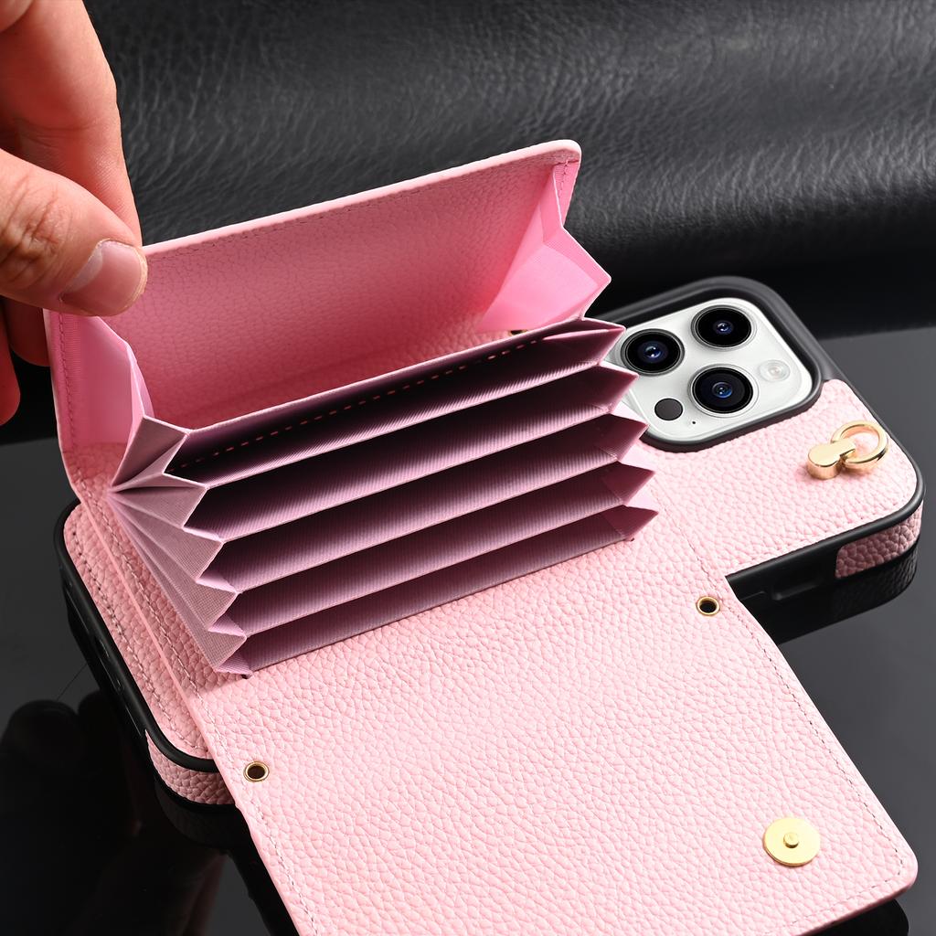 Crossbody Strap Multi Card Slot Flip Wallet Leather Case For iPhone 15 14Plus 13 12 11Pro Max /Samsung S23 S22 S21 Ultra S20Plus S23 S21FE A14 A54 A53