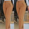 Pantaloni Casual Donna Monocolore Moda Lunghi Estivi Comodi Pantaloni al Polpaccio