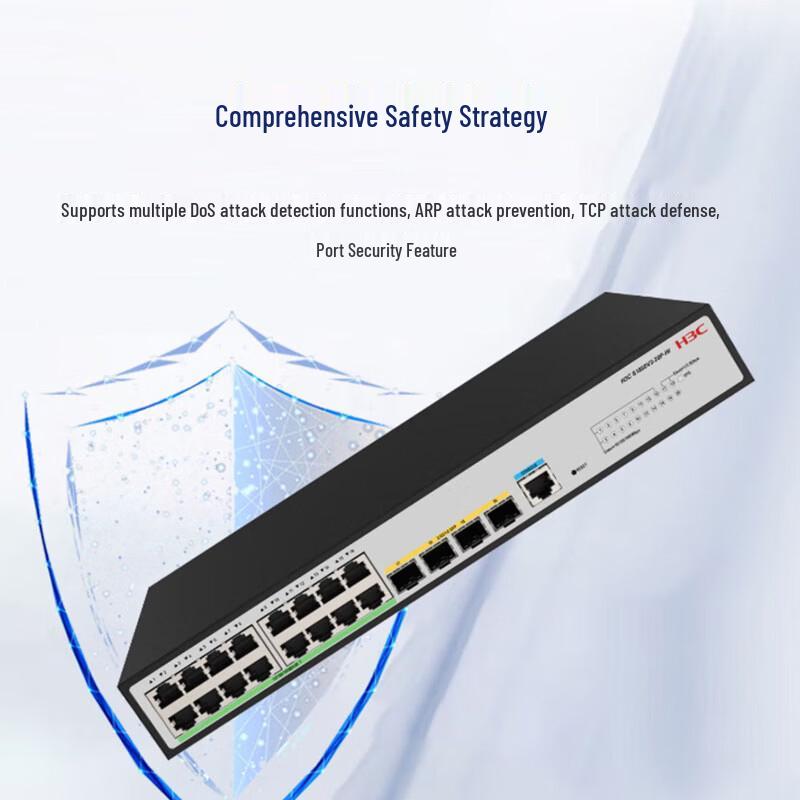 H3C S1850V3-20P-HI 16-Port Gigabit Ethernet + 4x 2.5G SFP Layer 2 Web Managed Enterprise Switch