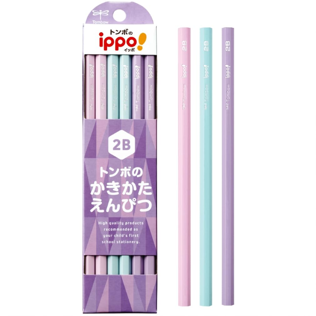 Tombow Pencil Plain 2B Writing 1 Dozen ippo! Pencil, Purple, (KB-KPB01-2B) фиолетовый
