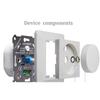Home Lighting White 230V LED Dimmer Smooth Brightness Control Dimmable 5-200W Easy Installation Overtemperature Protection