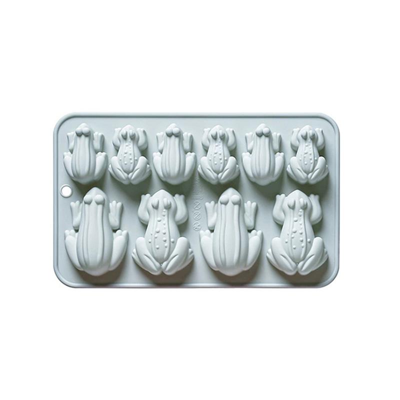 

Силиконовые формы Лягушка, 10 ячеек, 3D форма животного, 7,13 x 4,37 дюйма, Для выпечки Топпер для кекса Шоколад Конфеты синий