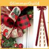 Gorgeous 1.4 Meter Christmas Tree Top Star Featuring Classic Red Checkered Ribbon
