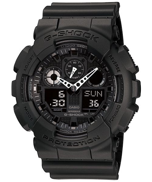 

Casio G-SHOCK Men s Resin 200M Water Resistant Digital Shock Resistant Quartz Watch GA-100-1A1 чёрный