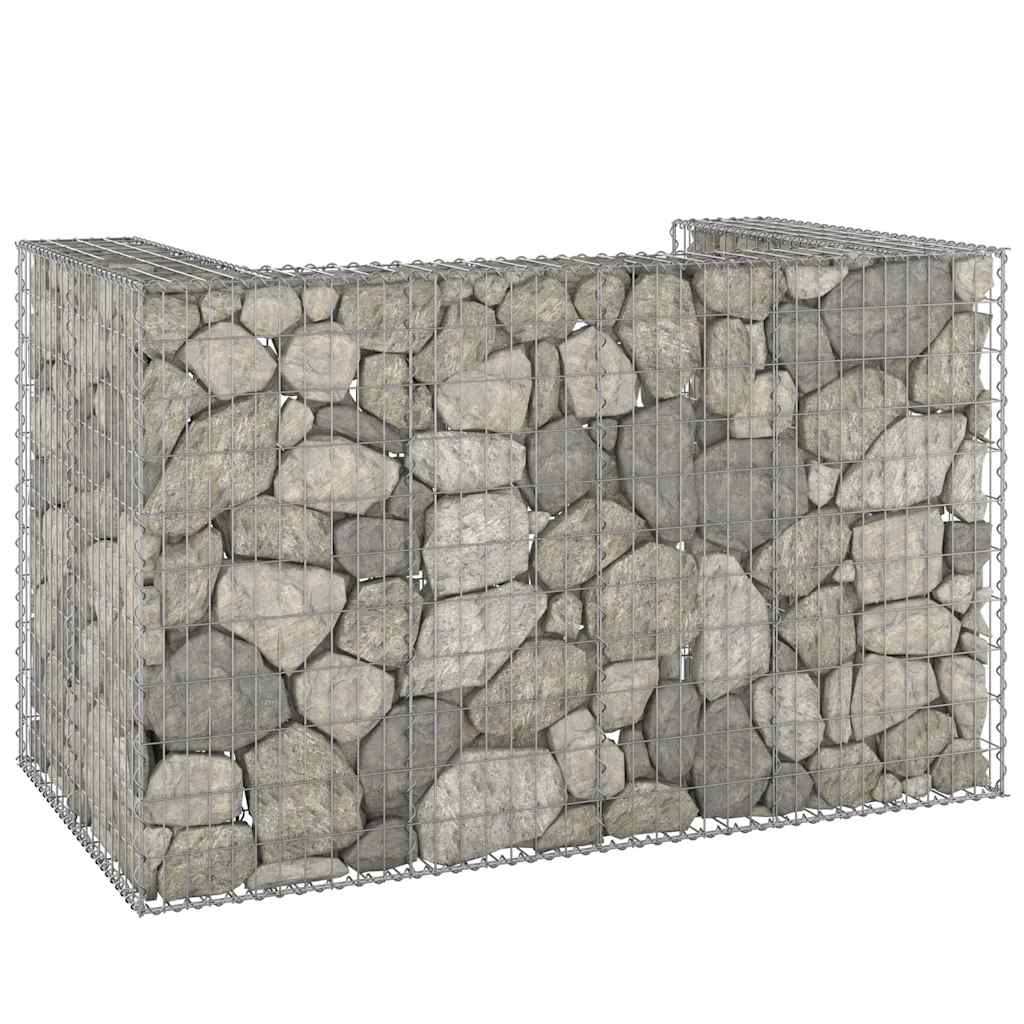 Vidaxl Gabionen-Abdeckung für Mülltonnen, Stahl, 180x100x110 cm