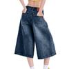 Damsorta Jeans med Hög Midja Rakt Ben Lös Passform Sommar
