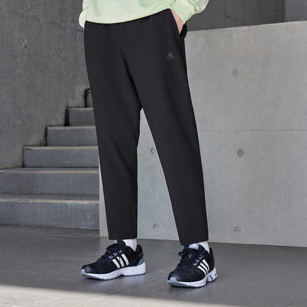 Adidas Logo Elastic Tapered Sports Casual Pants Men Pants Black IV7585